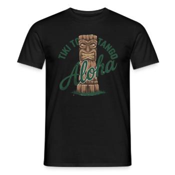 Tiki Kultur Maori Maske für einen Tkik Fans - Männer T-Shirt - Schwarz - Vorne - AI Model Male 178 light (178cm)