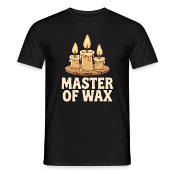 Master Of Wax für einen Kerzenmacher - Männer T-Shirt - Schwarz - Vorne - AI Model Male 178 light (178cm)