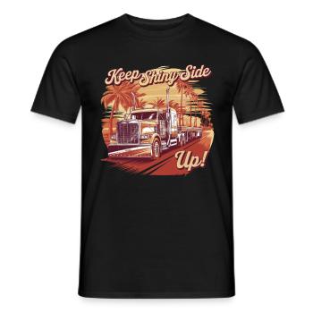 Trucker Keep The Shiny Side Up - Männer T-Shirt - Schwarz - Vorne - AI Model Male 178 light (178cm)