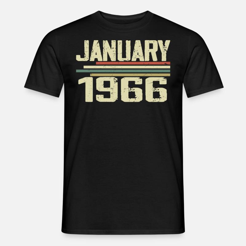 Januar 1966 - Geburtstagsgeschenk Januar 1966 - Männer T-Shirt - Schwarz