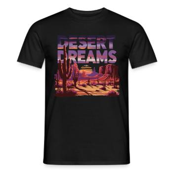 Desert Dreams Wüste Sand Sandwüste für einen - Männer T-Shirt - Schwarz - Vorne - AI Model Male 178 light (178cm)