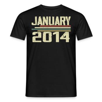 Janvier 2014 - Cadeau d’anniversaire Janvier 2014 - T-shirt homme - noir - Devant - AI Model Male 178 light (178cm)