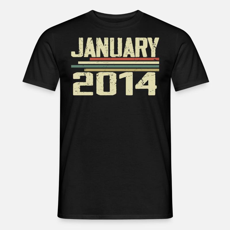 Januar 2014 - Geburtstagsgeschenk Januar 2014 - Männer T-Shirt - Schwarz