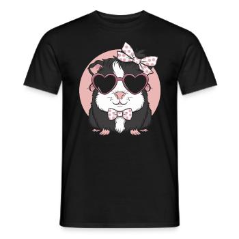 Meerschweinchen Liebe Love - Männer T-Shirt - Schwarz - Vorne - AI Model Male 178 light (178cm)