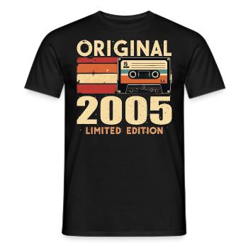 Geburtstag 2005 - Legendär Seit 2005 Geschenk 2005 - Männer T-Shirt - Schwarz - Vorne - AI Model Male 178 light (178cm)