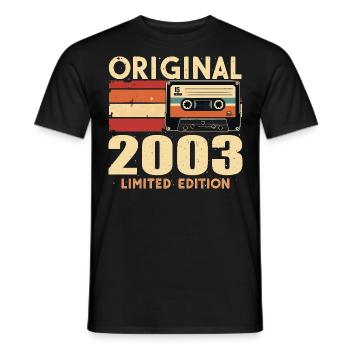 Birthday 2003 - Legendary since 2003 Gift 2003 - Men's T-Shirt - black - Front - AI Model Male 178 light (178cm)
