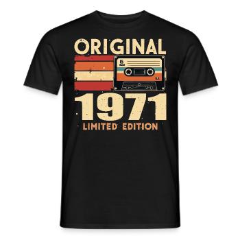 Birthday 1971 - Legendary since 1971 Gift 1971 - Men's T-Shirt - black - Front - AI Model Male 178 light (178cm)