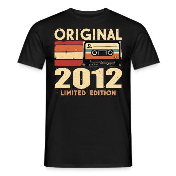 Birthday 2012 - Legendary since 2012 Gift 2012 - Men's T-Shirt - black - Front - AI Model Male 178 light (178cm)