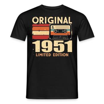 Geburtstag 1951 - Legendär Seit 1951 Geschenk 1951 - Männer T-Shirt - Schwarz - Vorne - AI Model Male 178 light (178cm)