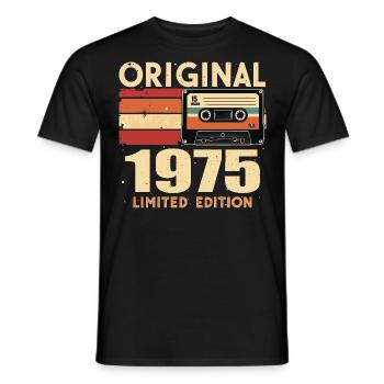 Birthday 1975 - Legendary since 1975 Gift 1975 - Men's T-Shirt - black - Front - AI Model Male 178 light (178cm)