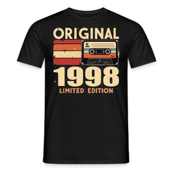 Anniversaire 1998 - Légendaire depuis 1998 Cadeau 1998 - T-shirt homme - noir - Devant - AI Model Male 178 light (178cm)