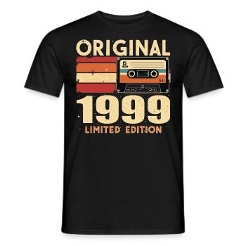 Anniversaire 1999 - Légendaire depuis 1999 Cadeau 1999 - T-shirt homme - noir - Devant - AI Model Male 178 light (178cm)