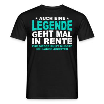 Auch Eine Legende Geht Mal In Rente Geschenk Rente - Männer T-Shirt - Schwarz - Vorne - AI Model Male 178 light (178cm)