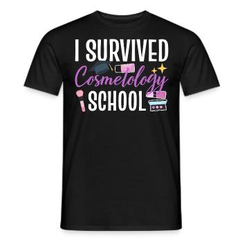 I Survived Cosmetology School - Men's T-Shirt - black - Front - AI Model Male 178 light (178cm)
