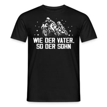 Vater Motocross Sohn Geschenk - Männer T-Shirt - Schwarz - Vorne - AI Model Male 178 light (178cm)