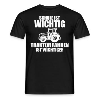 Tractor Trekker Tractor School Saying Gift - Men's T-Shirt - black - Front - AI Model Male 178 light (178cm)