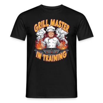 Grillmeister in der Ausbildung Lustiger BBQ-Humor - Männer T-Shirt - Schwarz - Vorne - AI Model Male 178 light (178cm)