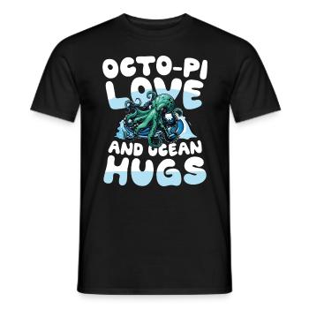 Octo-pi Love And Ocean Hugs - Männer T-Shirt - Schwarz - Vorne - AI Model Male 178 light (178cm)