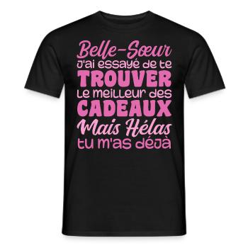 Ehefrau Beste Schwägerin Tolles Weihnachtsgeschenk - Männer T-Shirt - Schwarz - Vorne - AI Model Male 178 light (178cm)