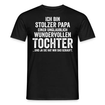 Dad Father Father's Day Daughter - Men's T-Shirt - black - Front - AI Model Male 178 light (178cm)