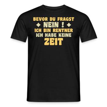 Je suis à la retraite, je n’ai pas de don de temps - T-shirt homme - noir - Devant - AI Model Male 178 light (178cm)