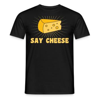 Dites fromage - T-shirt homme - noir - Devant - AI Model Male 178 light (178cm)