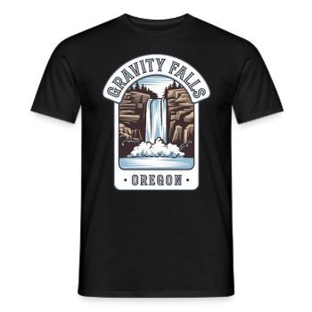 Gravity Falls Oregon für Oregon Urlauber - Männer T-Shirt - Schwarz - Vorne - AI Model Male 178 light (178cm)