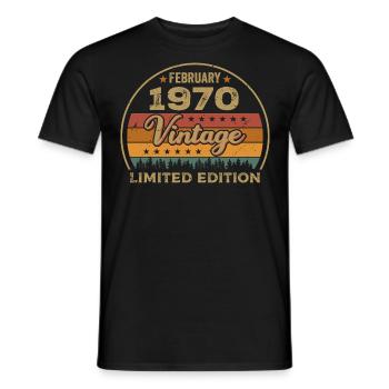 Février 1970, Jubilé 1970, Légendes Février 1970 - T-shirt homme - noir - Devant - AI Model Male 178 light (178cm)