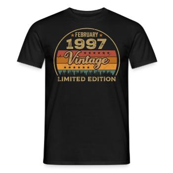 February 1997, Jubilee 1997, Legends February 1997 - Men's T-Shirt - black - Front - AI Model Male 178 light (178cm)