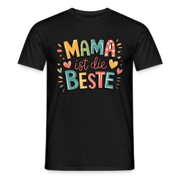 Mom is the best - heartfelt message for - Men's T-Shirt - black - Front - AI Model Male 178 light (178cm)