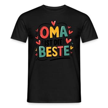 Granny est le meilleur avec motif de cœur pour les grands-mères - T-shirt homme - noir - Devant - AI Model Male 178 light (178cm)