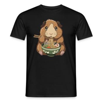 Délice Ramen Cochon d’Inde - Parfait pour - T-shirt homme - noir - Devant - AI Model Male 178 light (178cm)