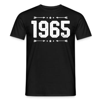 Millésime 1965 Millésime 60ème anniversaire 1965. - T-shirt homme - noir - Devant - AI Model Male 178 light (178cm)