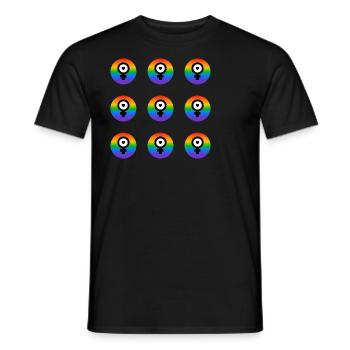 Feministische Ikonen - Regenbogenflagge - Männer T-Shirt - Schwarz - Vorne - AI Model Male 178 light (178cm)