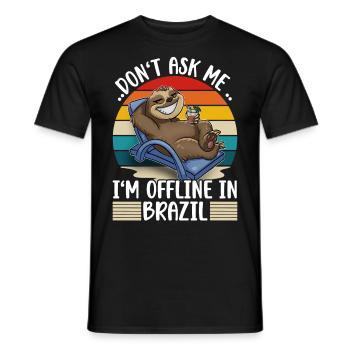 Vacances au Brésil - T-shirt homme - noir - Devant - AI Model Male 178 light (178cm)