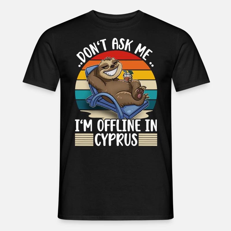 Zypern Urlaub - Männer T-Shirt - Schwarz