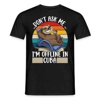 Kuba Urlaub - Männer T-Shirt - Schwarz - Vorne - AI Model Male 178 light (178cm)