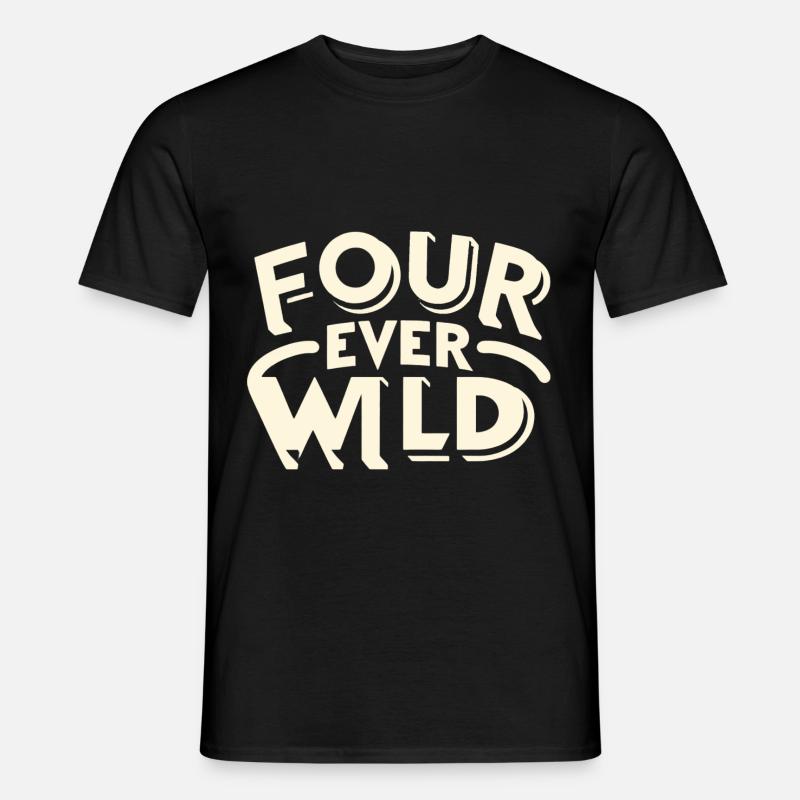 Four Ever Wild 61 - Männer T-Shirt - Schwarz