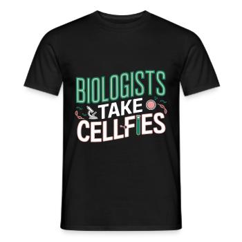 Biologists Take Cellfies 6 - Männer T-Shirt - Schwarz - Vorne - AI Model Male 178 light (178cm)