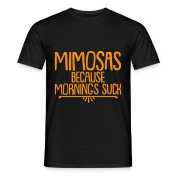 Mimosas Parce Que Les Matins Sont Nuls 4 - T-shirt homme - noir - Devant - AI Model Male 178 light (178cm)