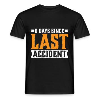0 jours depuis le dernier accident 23 - T-shirt homme - noir - Devant - AI Model Male 178 light (178cm)