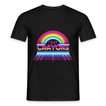 I Eat Crayons 6 - Männer T-Shirt - Schwarz - Vorne - AI Model Male 178 light (178cm)