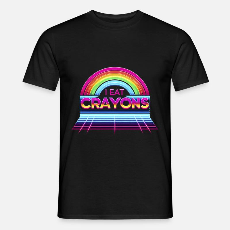 I Eat Crayons 6 - Männer T-Shirt - Schwarz