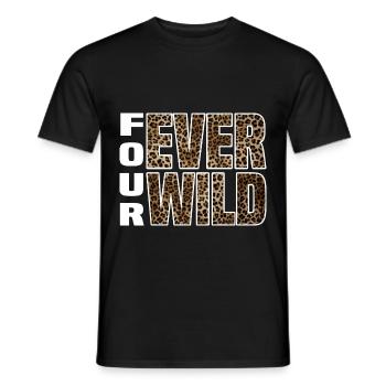 Four Ever Wild 30 - Männer T-Shirt - Schwarz - Vorne - AI Model Male 178 light (178cm)