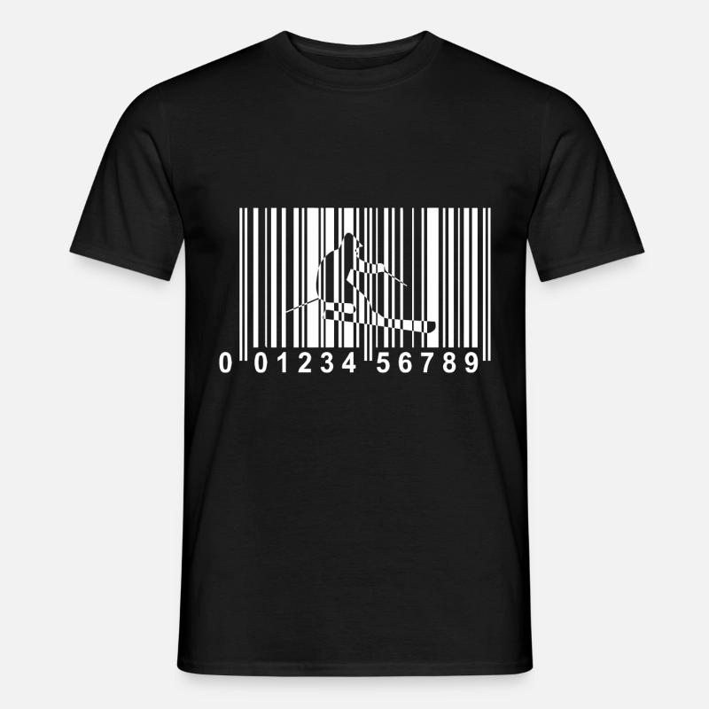 QR Code - Skifahren - (2) - Männer T-Shirt - Schwarz