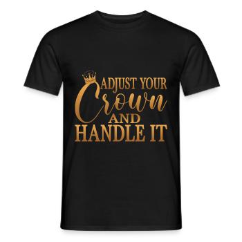 Ajustez votre couronne et manipulez-la 5 - T-shirt homme - noir - Devant - AI Model Male 178 light (178cm)