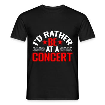 Je préfère être à un concert 6 - T-shirt homme - noir - Devant - AI Model Male 178 light (178cm)
