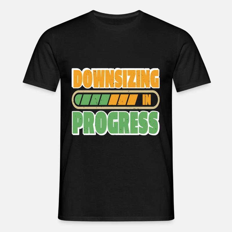 Downsizing In Progress 23 - Männer T-Shirt - Schwarz