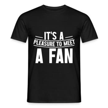 C’est un plaisir de rencontrer un fan 4 - T-shirt homme - noir - Devant - AI Model Male 178 light (178cm)