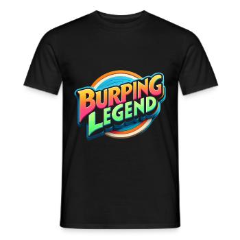Burping Legend 18 - Men's T-Shirt - black - Front - AI Model Male 178 light (178cm)